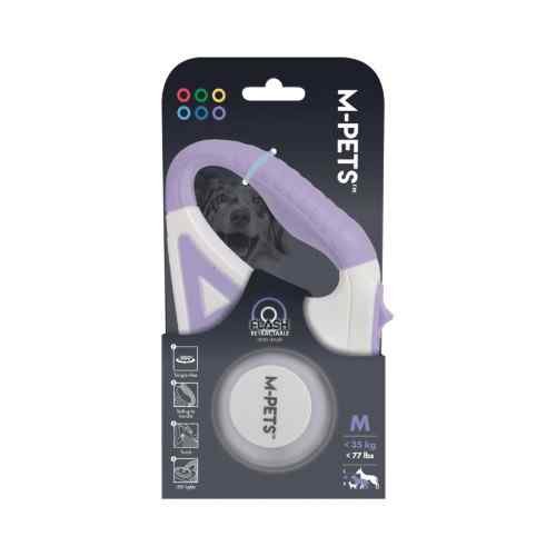 Correa con Luces M PETS 001 Correa Retractil Morada con Luces